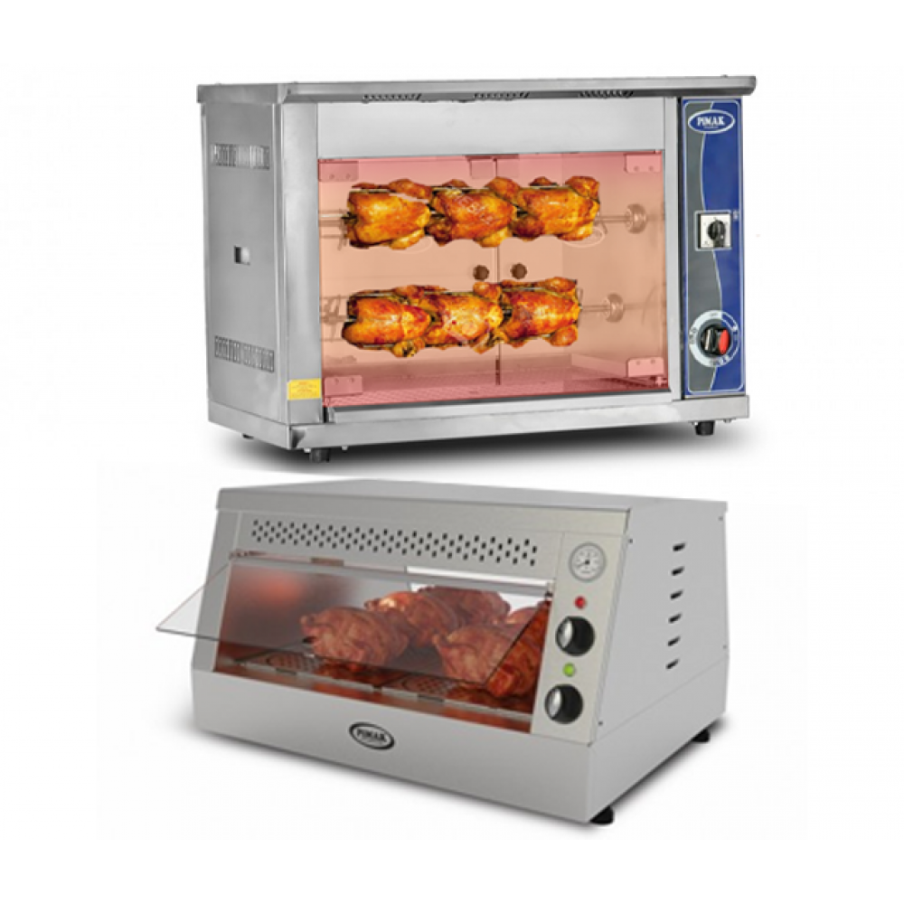 Chicken Rotisserie oven with hot display unit the capacity